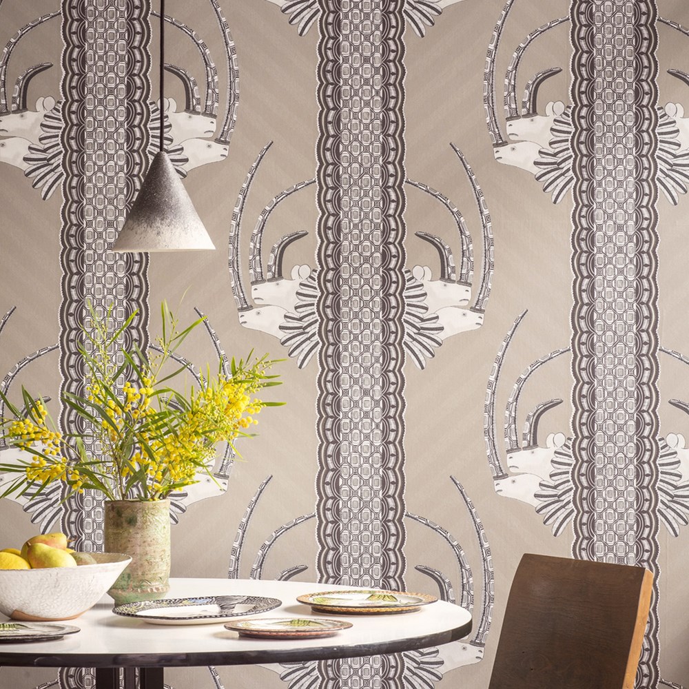 Jabu Wallpaper 3013 by Cole & Son in Taupe Grey